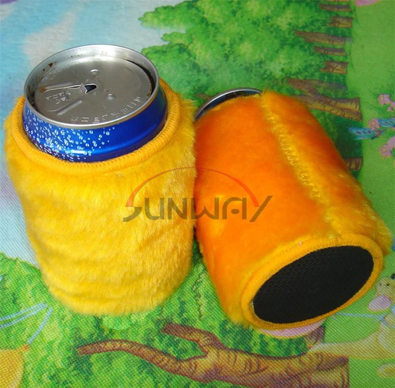 Neoprene Can Cooler, Beer Stubby Holder, Fluffy Stubby Cooler (BC0008)