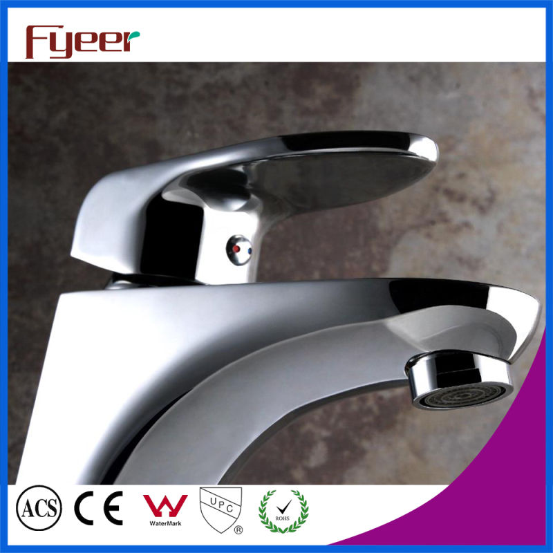 Fyeer Bathroom Contemporary Single Handle Chrome Plated Brass Hot&Cold Water Mixer Tap