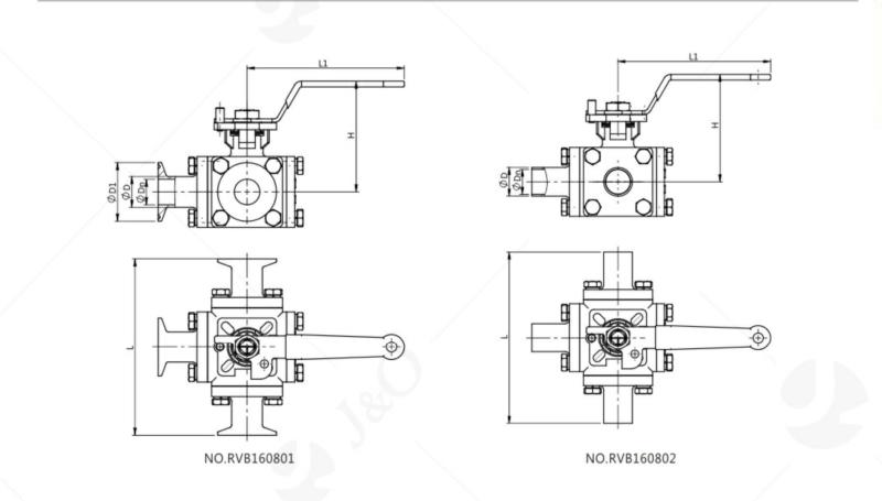 High Comment Sanitary 3 Way Male Ball Valve