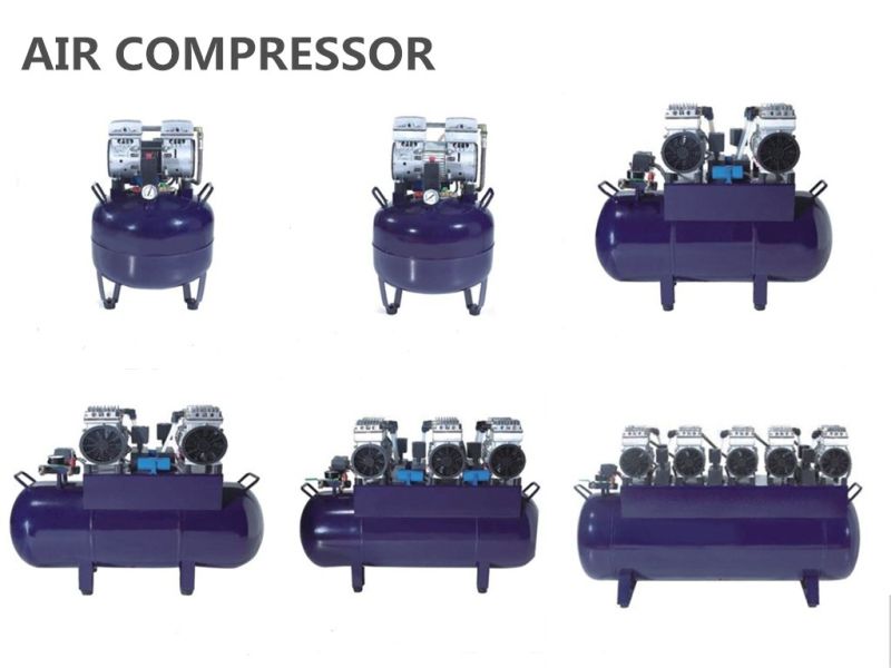 Factory Manufacturer Cheapest Silent Oil Free Dental Air Compressor for Four Units