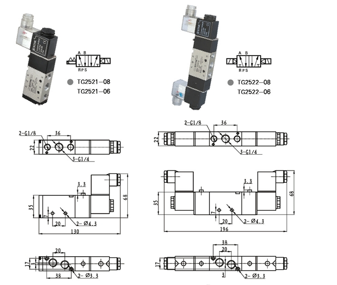 Tg Series Solenoid Valve (TG2511/2-06)