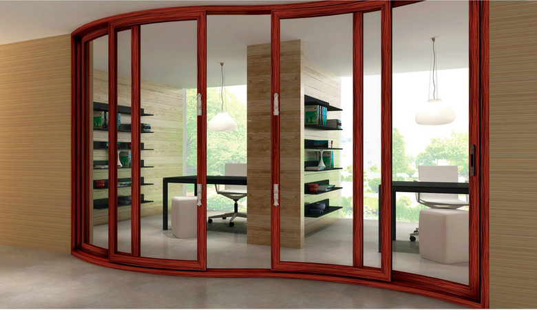 Deluxe Aluminium Curved Sliding Door (FT-D143)