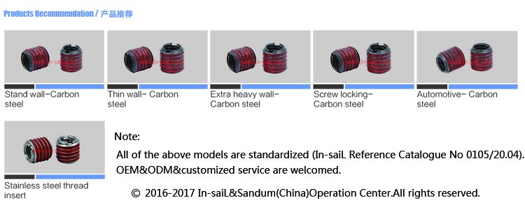 307h Slotted Screwlocking Threaded Insert