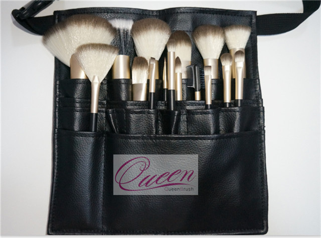 18PCS Synthetic Hair Professional Makeup Brush Set with Belt Case