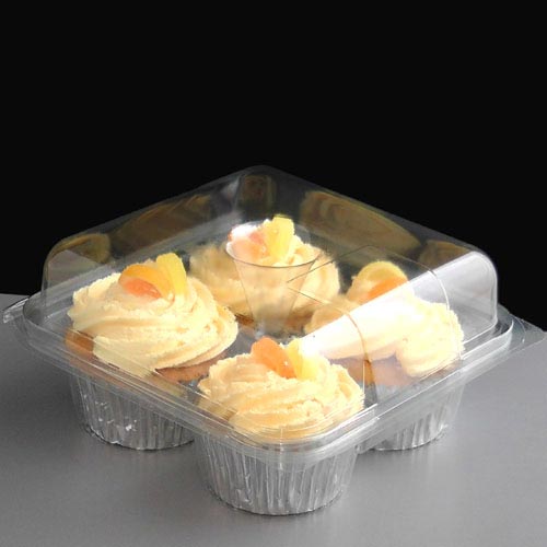 Customized Transparent Plastic Cupcake Packaging for Sale