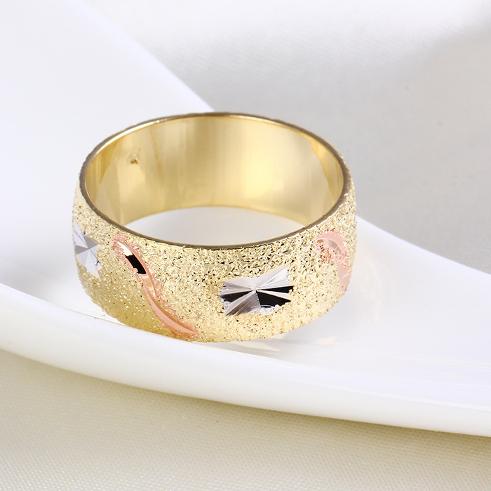 11746 Fashion Simple Multicolor Flower-Engraved Jewelry Finger Ring for Women or Girls