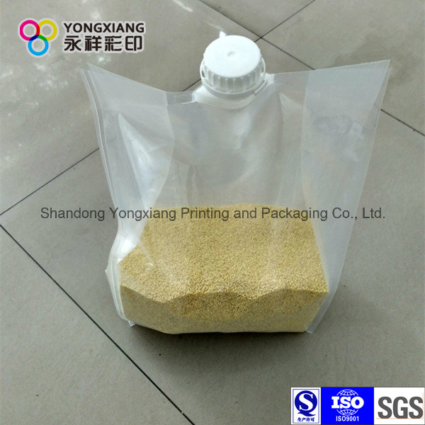 Laminated PE and PA Transparent Grains Plastic Bag with Spout