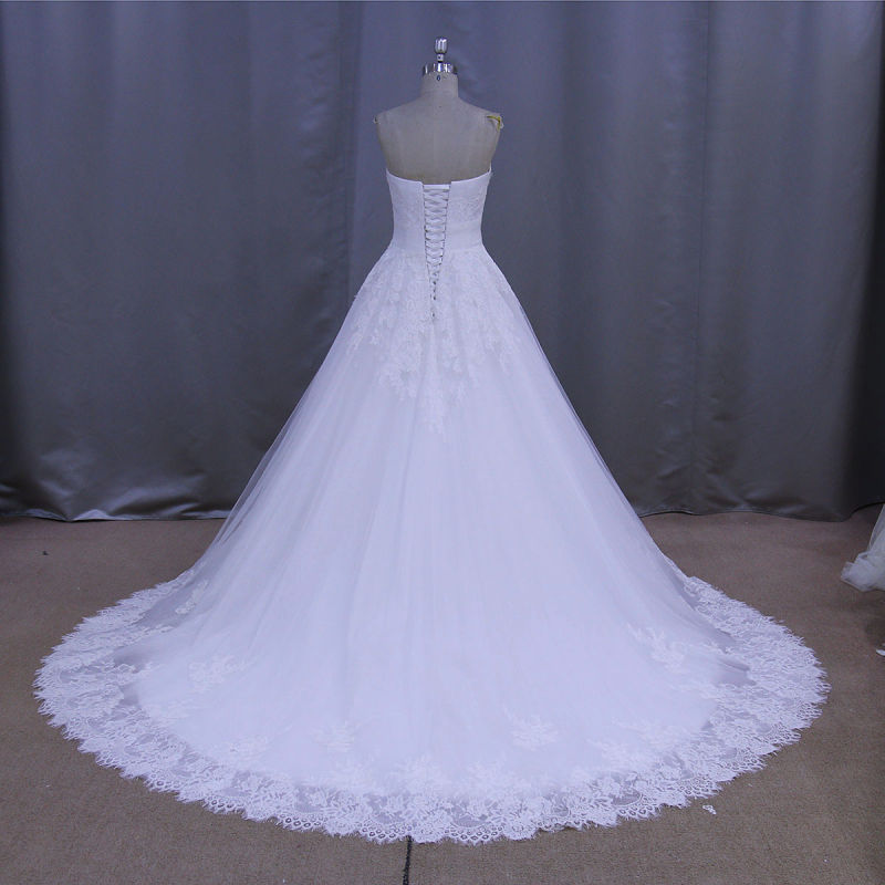 2016 Long Train Ball Gown Fashion Latest Wedding Dress