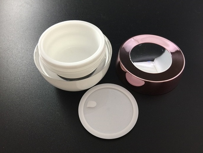 Bowl Shape Acrylic Cream Jars for Cosmetic Packaging