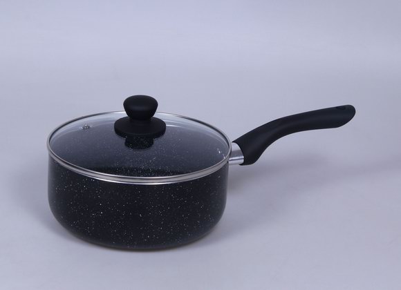 Full 3.0mmx3003 Aluminium Alloy Fry Pan with Non-Stick 2-Layer Marble Coating and Induction Base