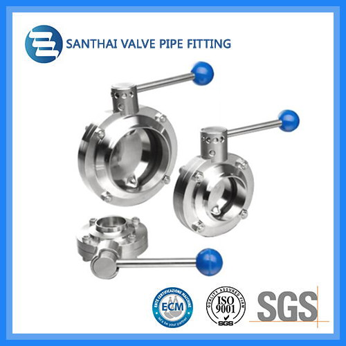 Sanitary Stainless Steel Butterfly Valve Manual Welded