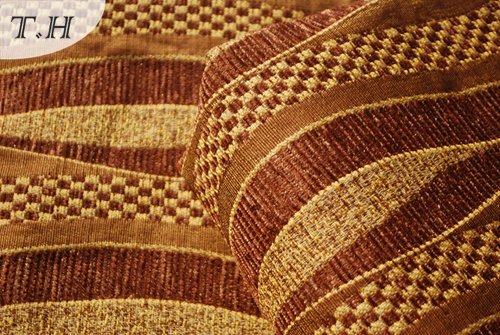 Stripe Item Chenille Fabric for Sofa Slipcover