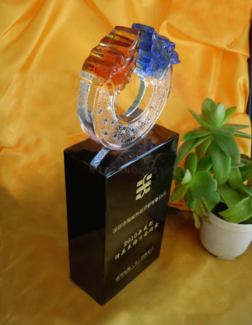 Glass Colored Popular Promotional Crystal Craft Crystal Award