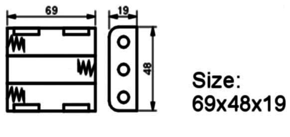 1.5V Battery Holder Waterproof Battery Holder AA Battery