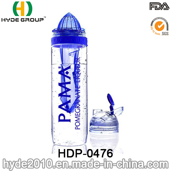 Newly Wholesale Tritan Fruit Infusion Water Bottle, BPA Free Plastic Fruit Infuser Bottle (HDP-0476)