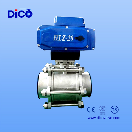 NPT Thread 3PC Motor Ball Valve (Q961F)