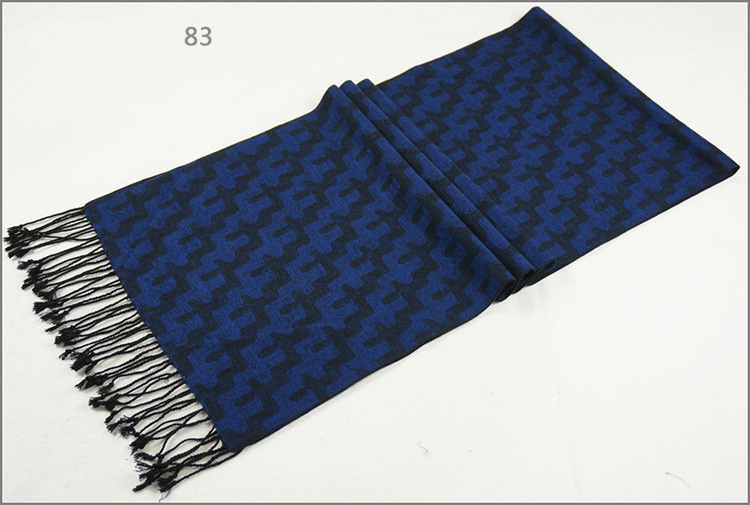 Men's Womens Unisex Reversible Cashmere Feel Winter Warm Checked Diamond Printing Thick Knitted Woven Scarf (SP815)