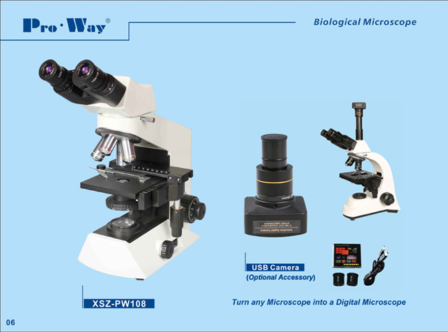 40X-1000X LED Seidentopf Binocular Biological Microscope (XSZ-PW108)