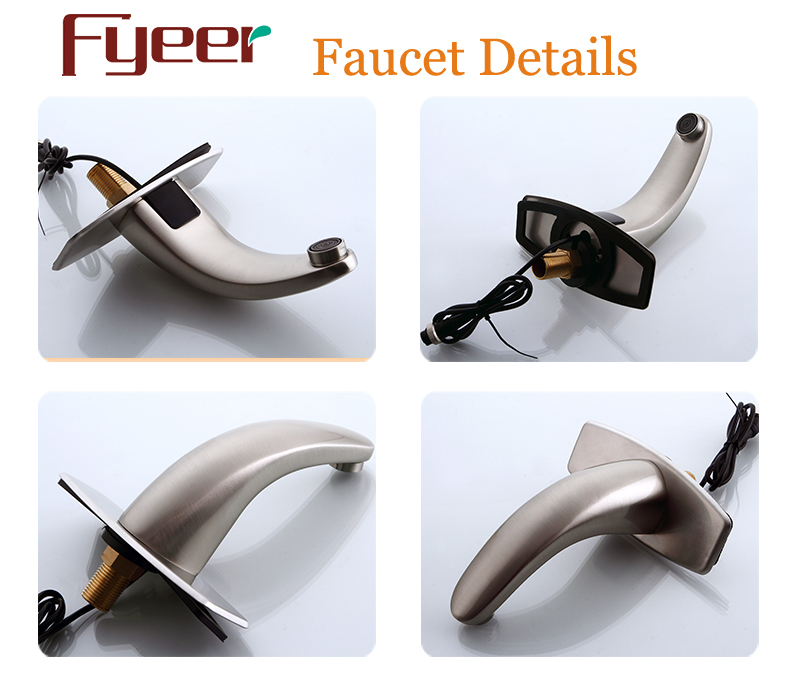 Fyeer Nickle Brushed Washbasin Sensor Tap