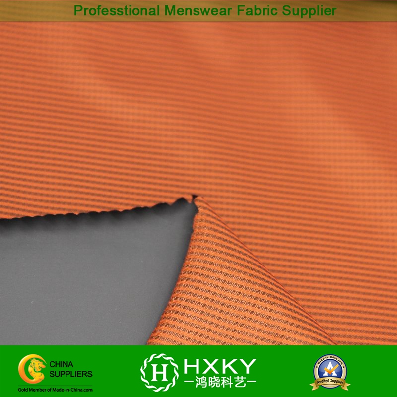 400t Foam Coating with Stripe Nylon Taffeta Fabric for Jacket