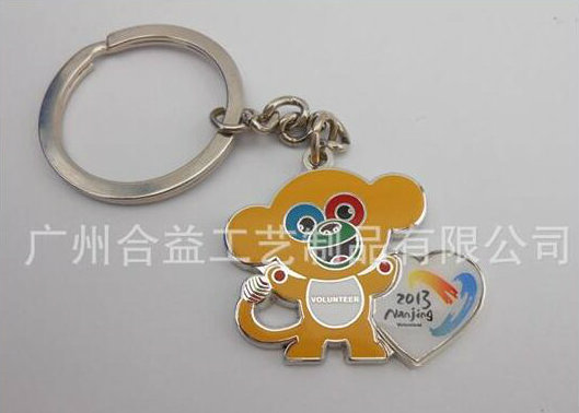 Textile Key Chain, Metal Key Ring (GZHY-KA-005)