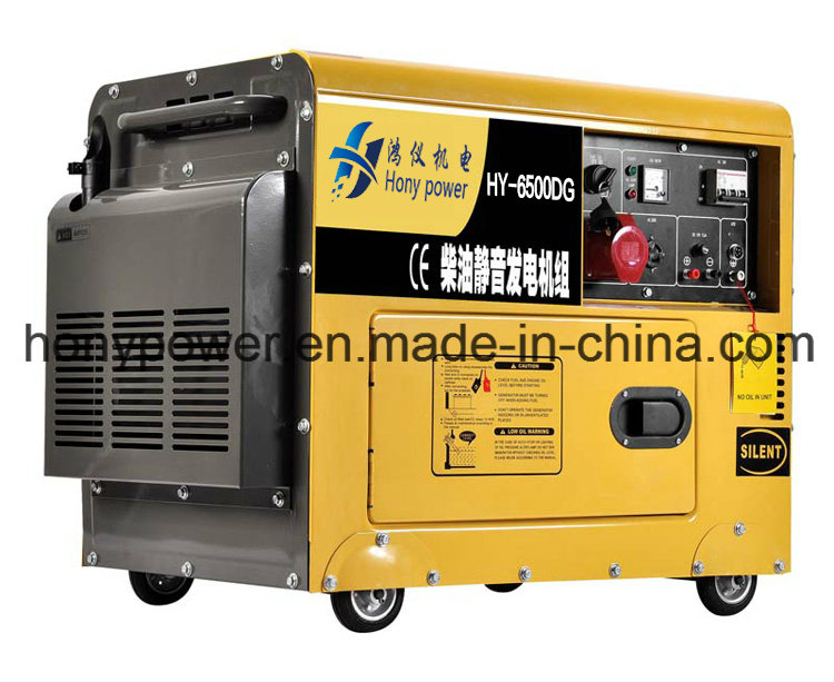 Air Cooled 5.5kw Portable Silent Small Diesel Engine Power Electric Portable Generator with 4-Stroke Diesel Generating Power Generation