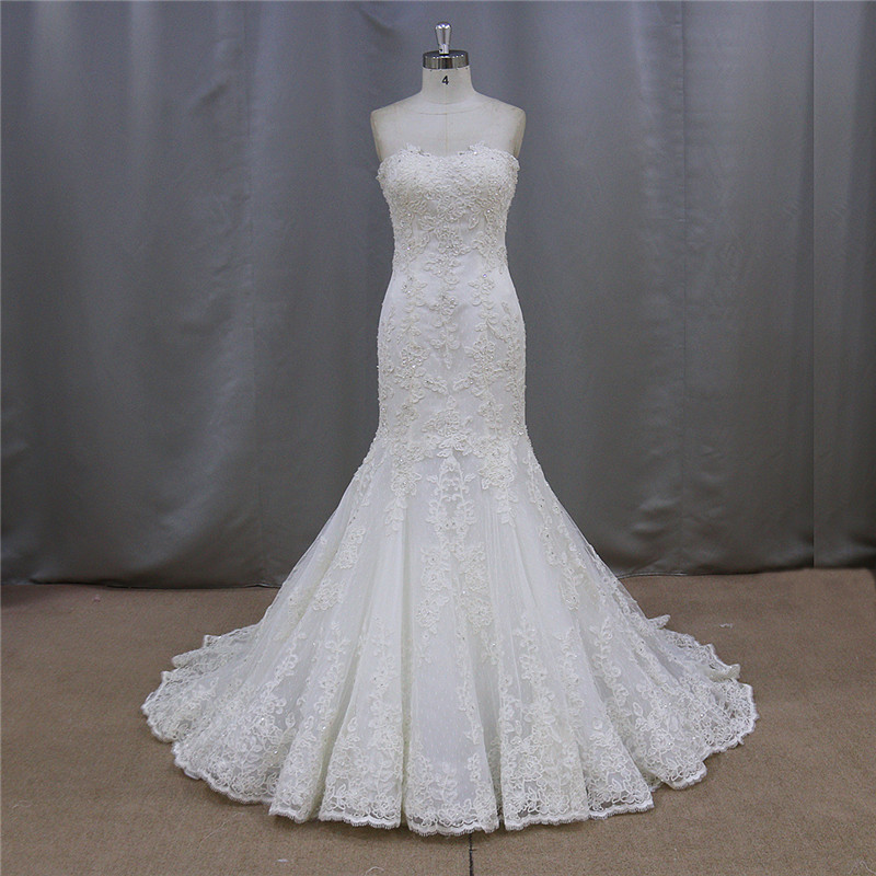 Heart Shaped Real Made Merdaid Wedding Dress