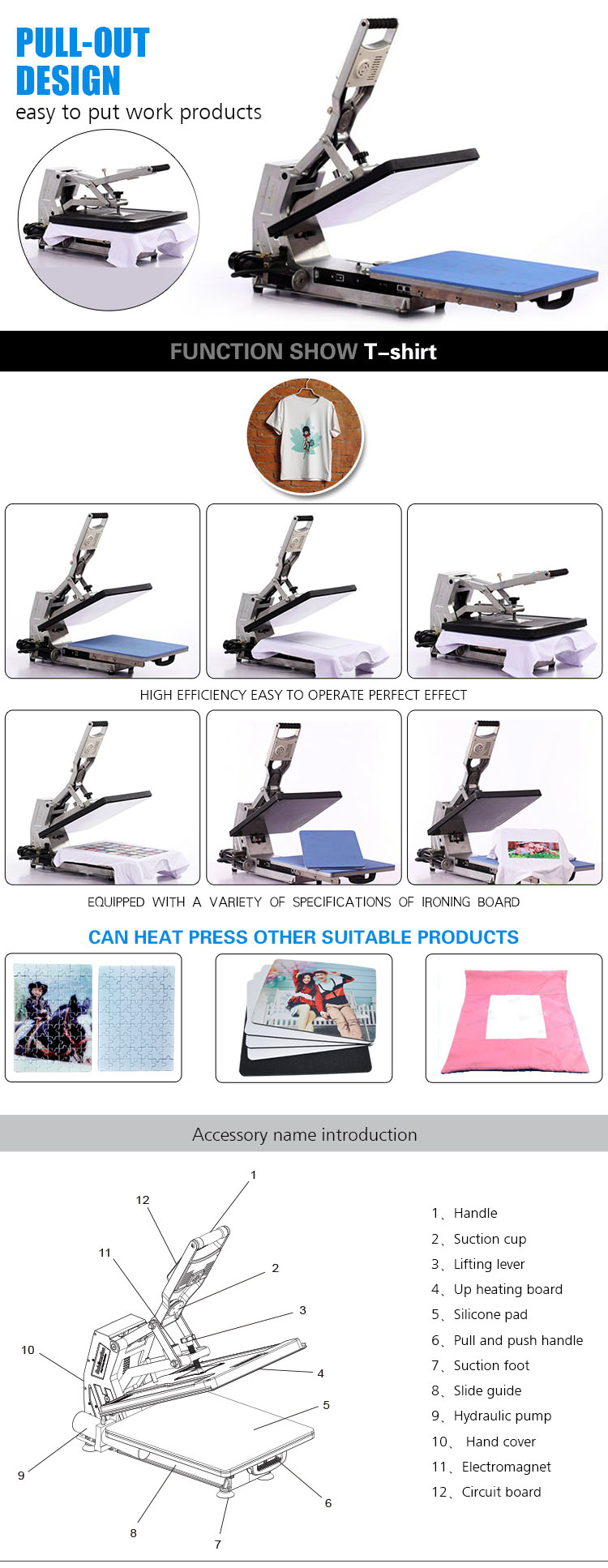 Freesub Hydraulic Type Sublimation Heat Transfer Press Machinery