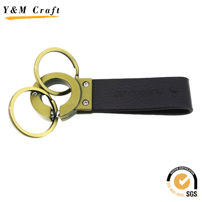 Free Sample Customized Logo Wholesale Blank Leather Keychain