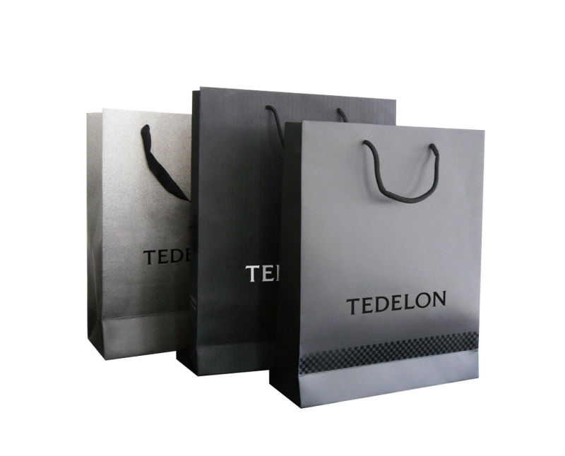 Reusable Paper Shopping Bag with Logo Shine and Emboss