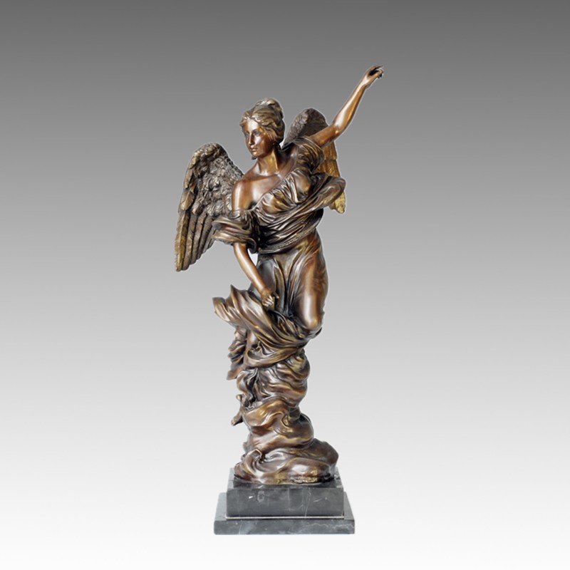 Mythology Statue Angle Annunciation Bronze Sculpture TPE-054