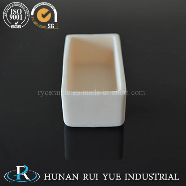 99% Purity Alumina Refractory Rectangle Ceramic Crucible