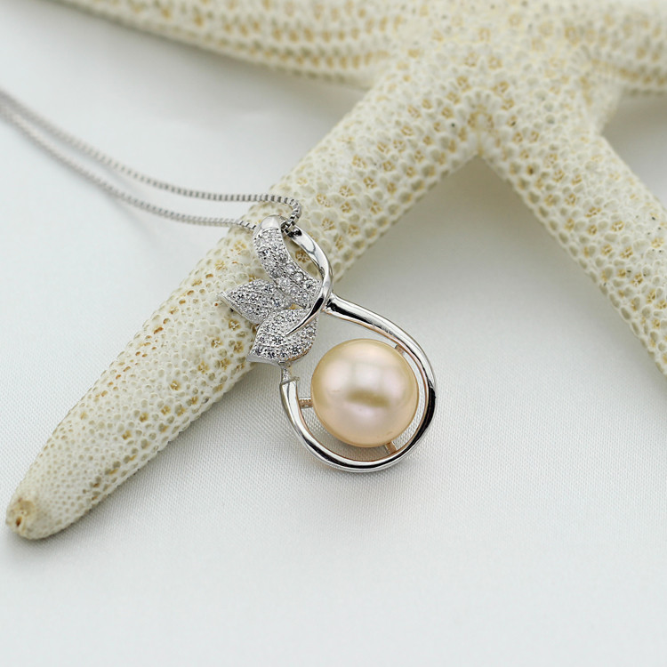 Fashion Pearl Pendant 9-10mm AAA Button Pearl Lucky Pearl Pendant