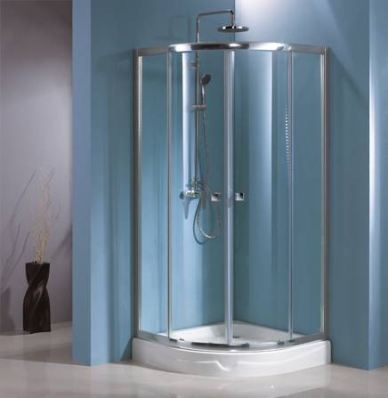 Competitive Simple Tempered Glass Shower Enclosure (HR-249Q) with Double-Side Easy Clean Coating