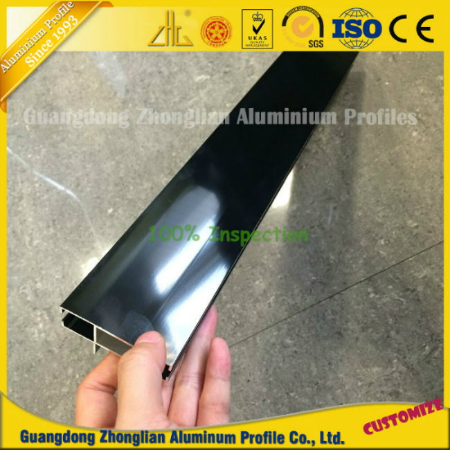 Electrophoresis Champagne/Black/Silver Aluminium Profile for Door Frame Decoration