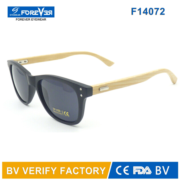 F14072 Hotsale Good Quality Bamboo Temple Sunglass Meet Ce