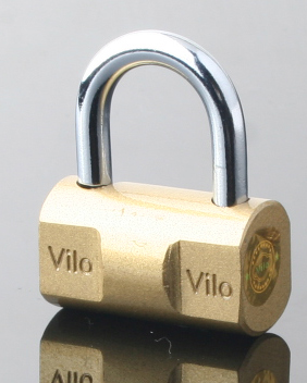 Imitate Brass Hammer Iron Padlock with Flat Keys (HP)