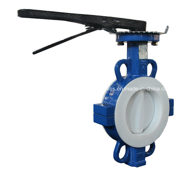 Split Body PTFE Lining Wafer Butterfly Valve with CE&ISO