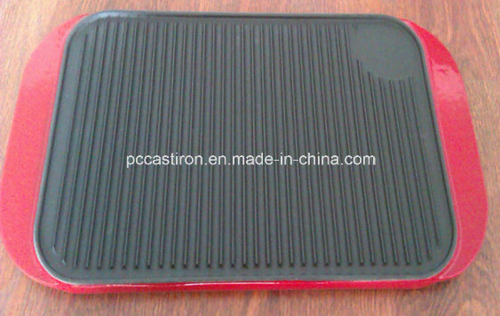 FDA Cast Iron Griddle Plate with Enaml Handle