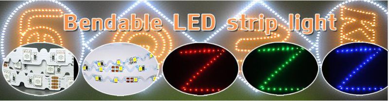 SMD2835 LED Bendable Rope Light with 60LEDs/M, DC12V and White/Red/Blue/Green for Optional