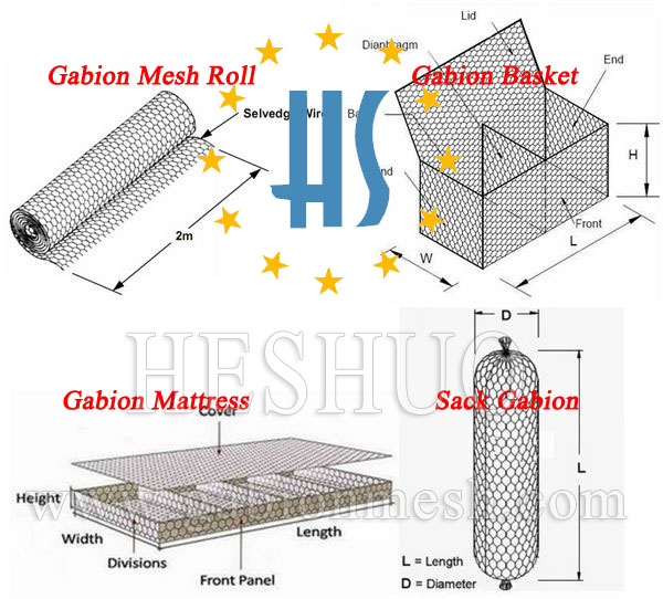 Galvanized Galfan PVC Coated Gabion Basket Prices