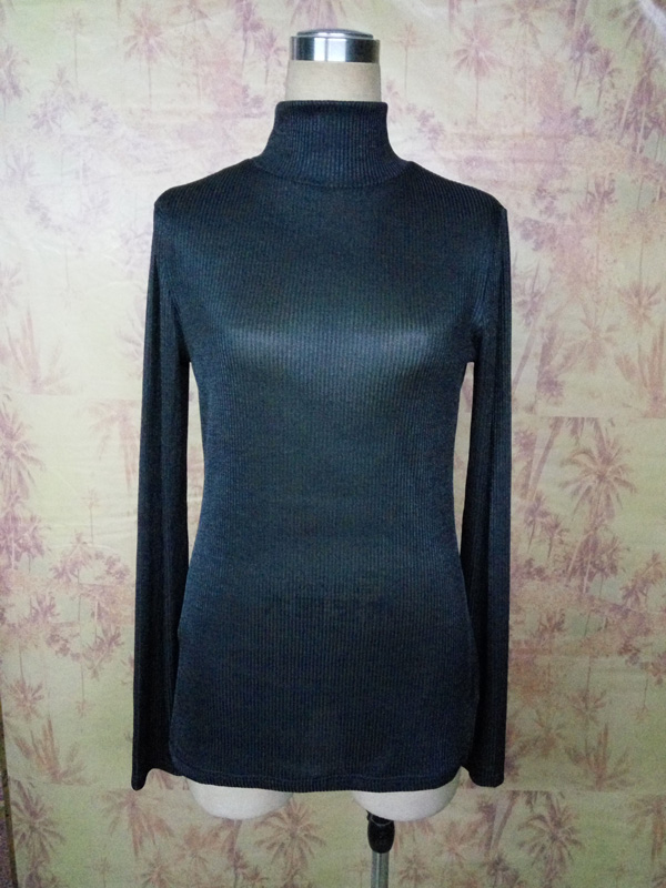 Fashion Slim Fitted Turtle Neck Custom Ladies and Girl Tops