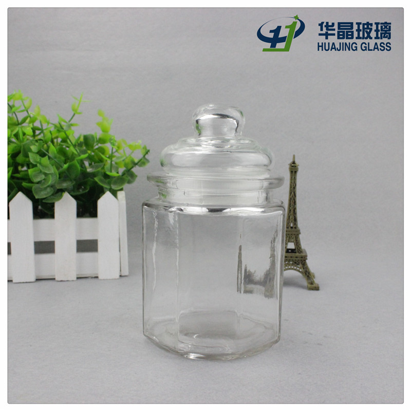 330ml 11oz Empty Storage Cookie Candy Glass Jar with Glass Lid