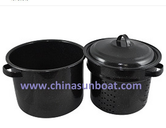 Sunboat Large Round Pot Enamel Stock Pot Soup Pot