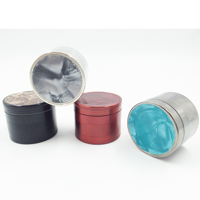 Beautiful Pattern Metal Herbal Grinder with Smoking Hand Crank Crusher (ES-GD-004)