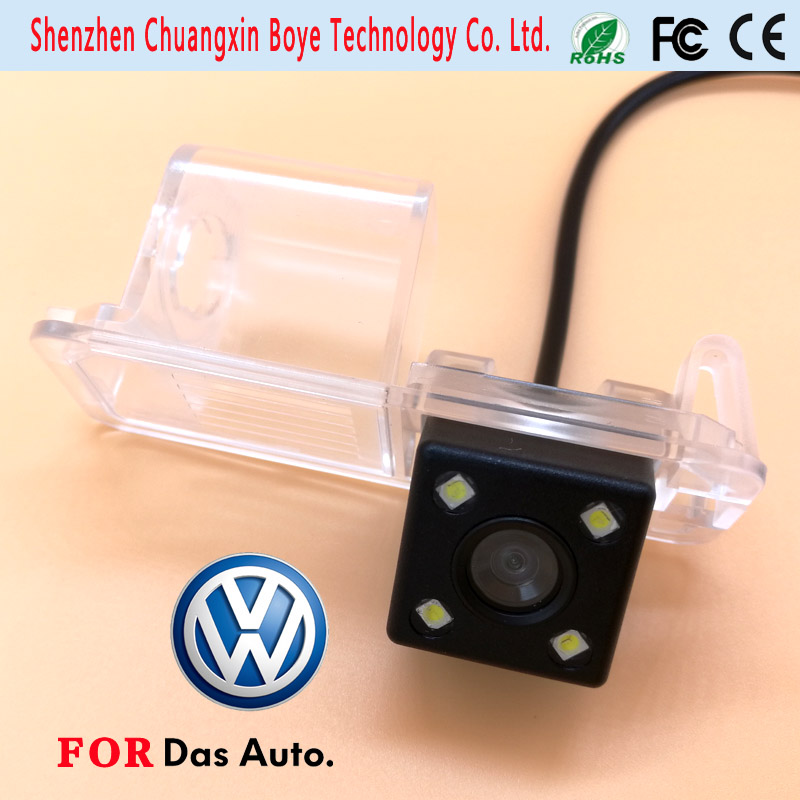 Mini Car Camera with 4 LED Lights Fit for Volkswagen 2011 Golf Polo Magotan Passat Cc