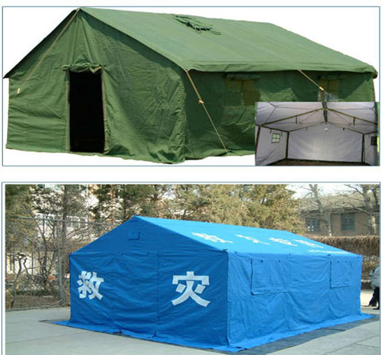 PVC Disaster Relief Tent Fabric with Woven Reinforce