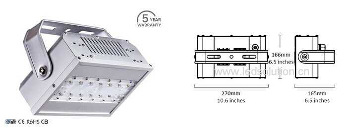 Meanwell Driver Outdoor LED Tunnel Light, 160W IP66 Tunnel Lamp with CE, UL, RoHS Certificate