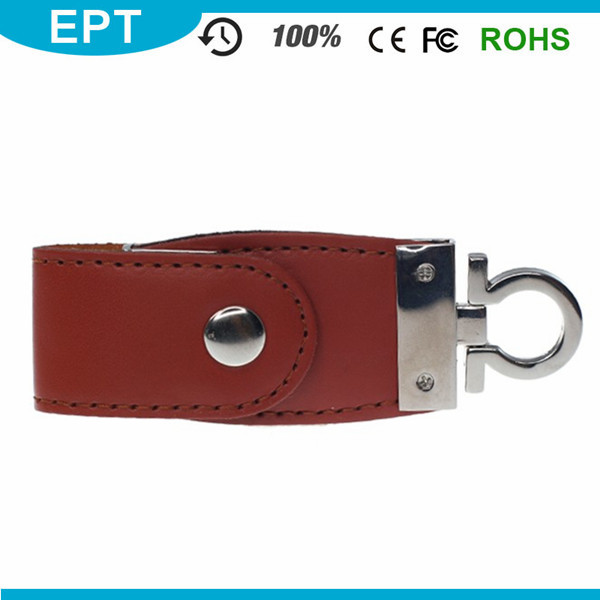 Customized Logo Leather USB Pen Drive for Gift (EB073)