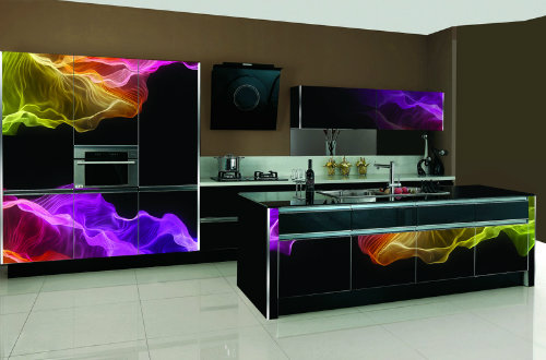 U Shaped Modern 3D Effective Kitchen Cabinet